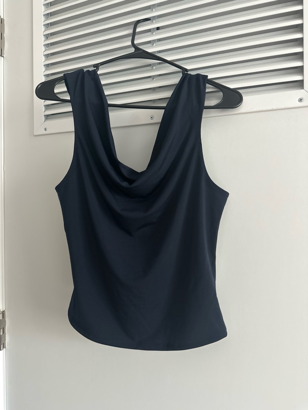 Garage Black Draped Cowl Neck Camisole